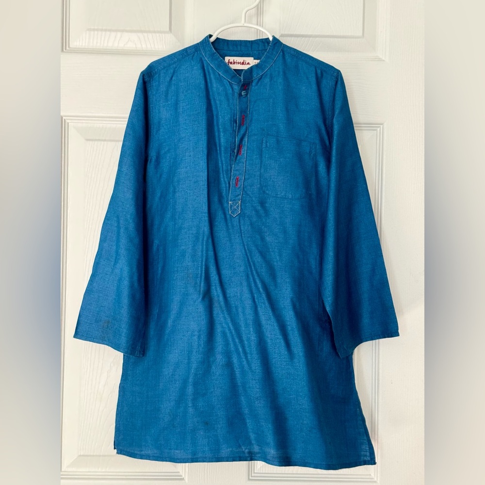 Fabindia Blue Kids Kurta